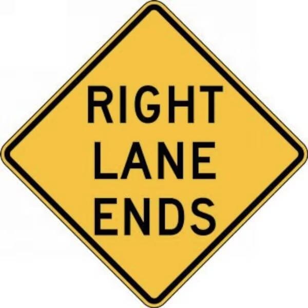 Accuform LANE GUIDANCE SIGN RIGHTLEFT LANE FRW695RA FRW695RA - main
